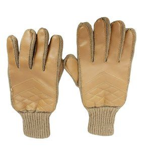 Paris Vintage 70's Beige Brown Tan Leather One Size Fits Most Stretchable Cuff G